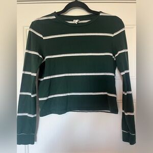 Tilly’s Striped Long sleeve cropped tee